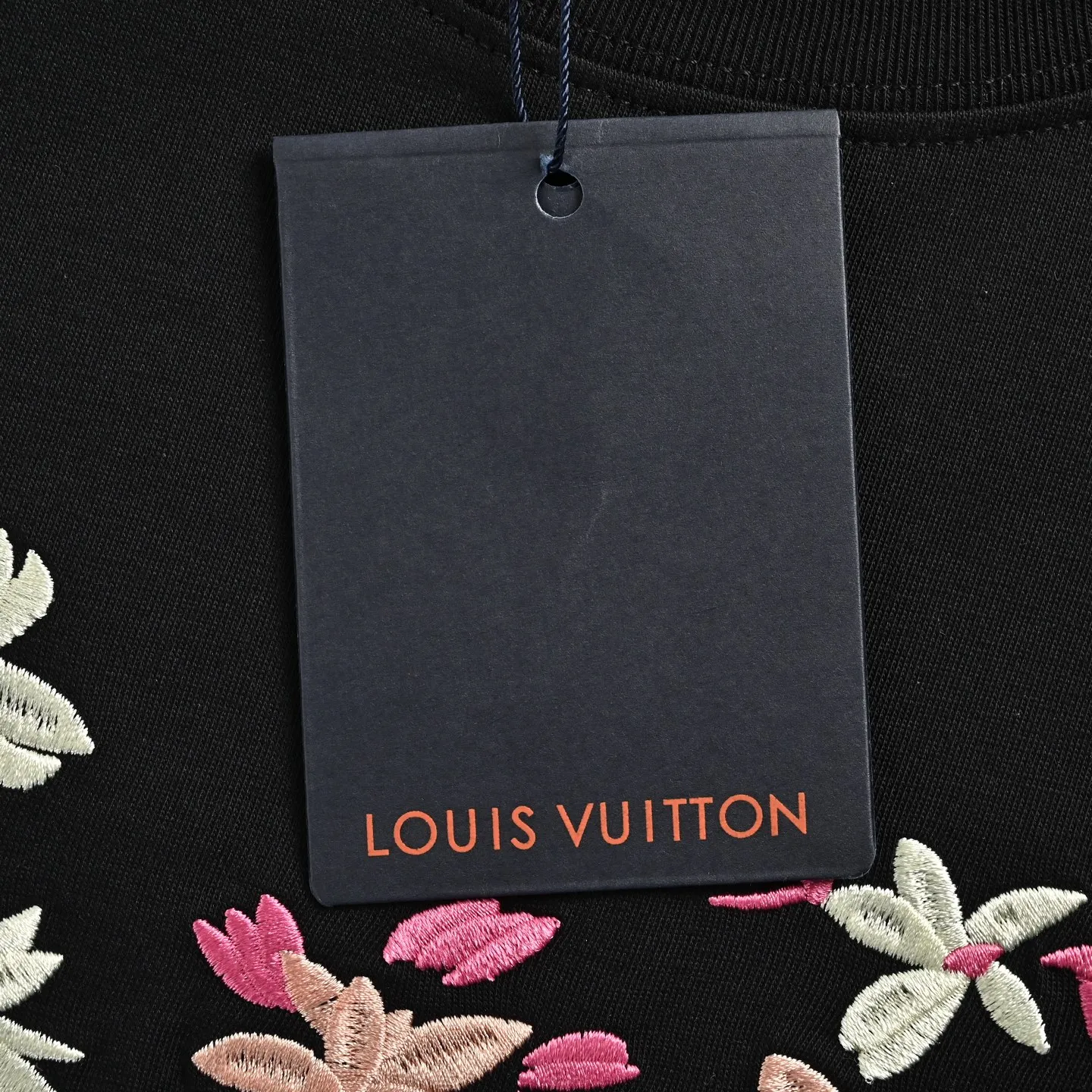 Louis Vuitton/Louis Vuitton 26ss cherry blossom embroidered LV logo short sleeves